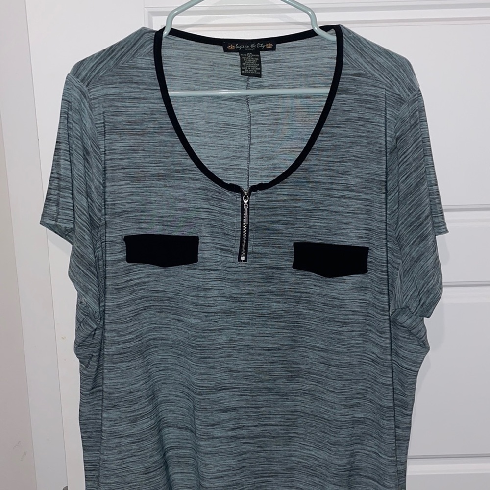 Black/Blue Blouse